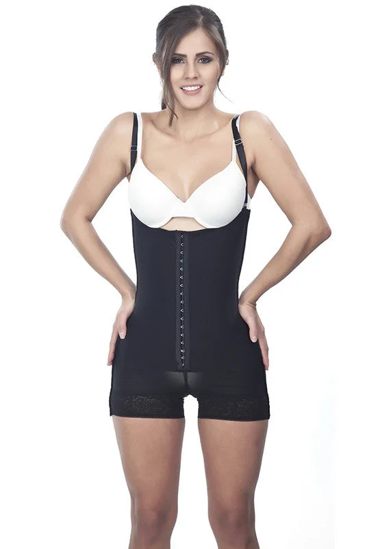 full-body suit with built-in bra and panties for easeStrapless Short Girdle - 1608