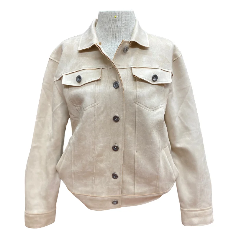 Women's Blazer CoatsTexas State Of Mind Bone Ultra Suede Jacket