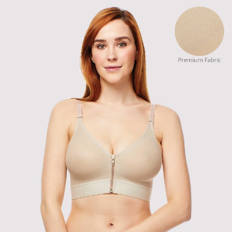 padded plunge sports braZippered Molded Cup Bra #711