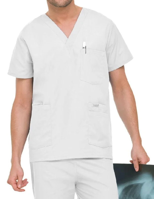 Women's Coats with Fur TrimLandau Men's Multiple Pockets V-Neck Solid Nurse Scrub Top