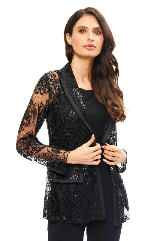 Women's Winter CoatsWomen's Black Lace & Sequin Blazer