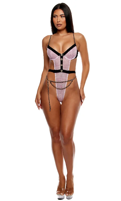 lace front closure braKeep It Classy Mesh Teddy Set