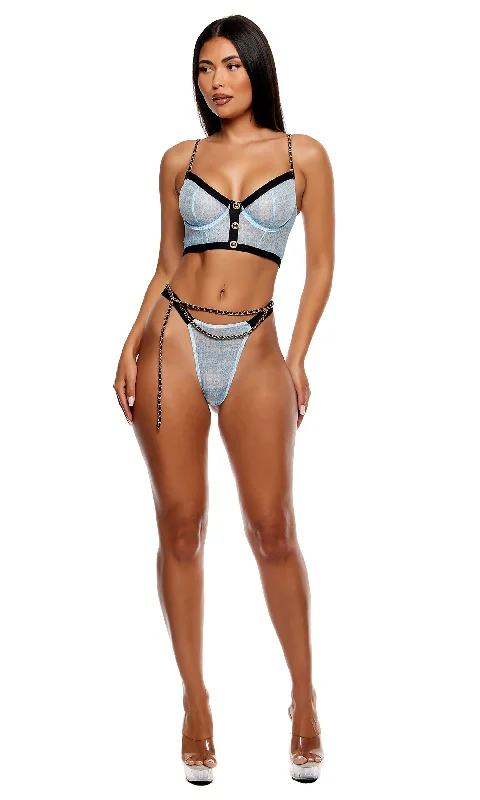 convertible halter bra with underwire supportKeep It Classy Mesh Longline Bra Set