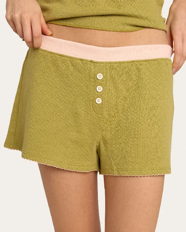 women's pajamas with a vintage lookTate Short in Olive