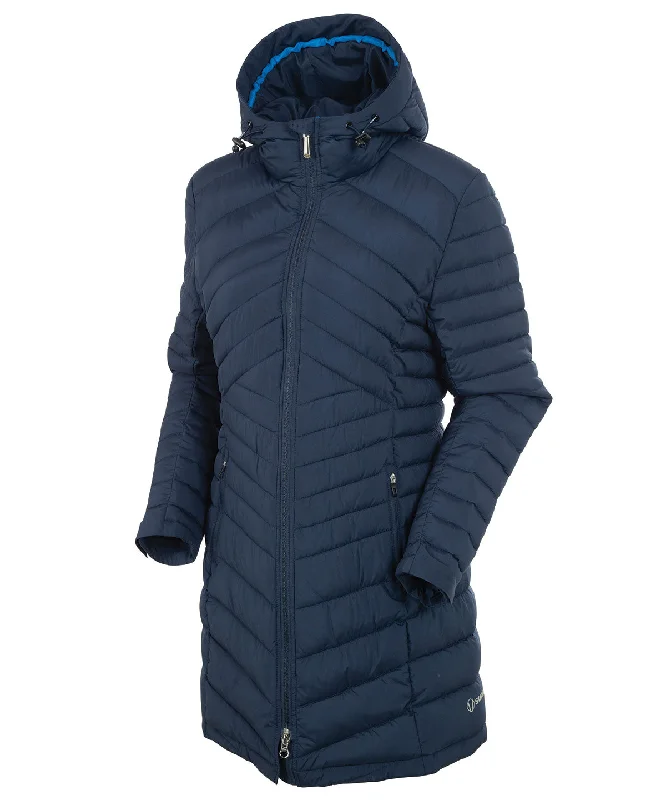 Women's Coats with PocketsWomen's Jojo Thermal Quilted Long Jacket with Hood