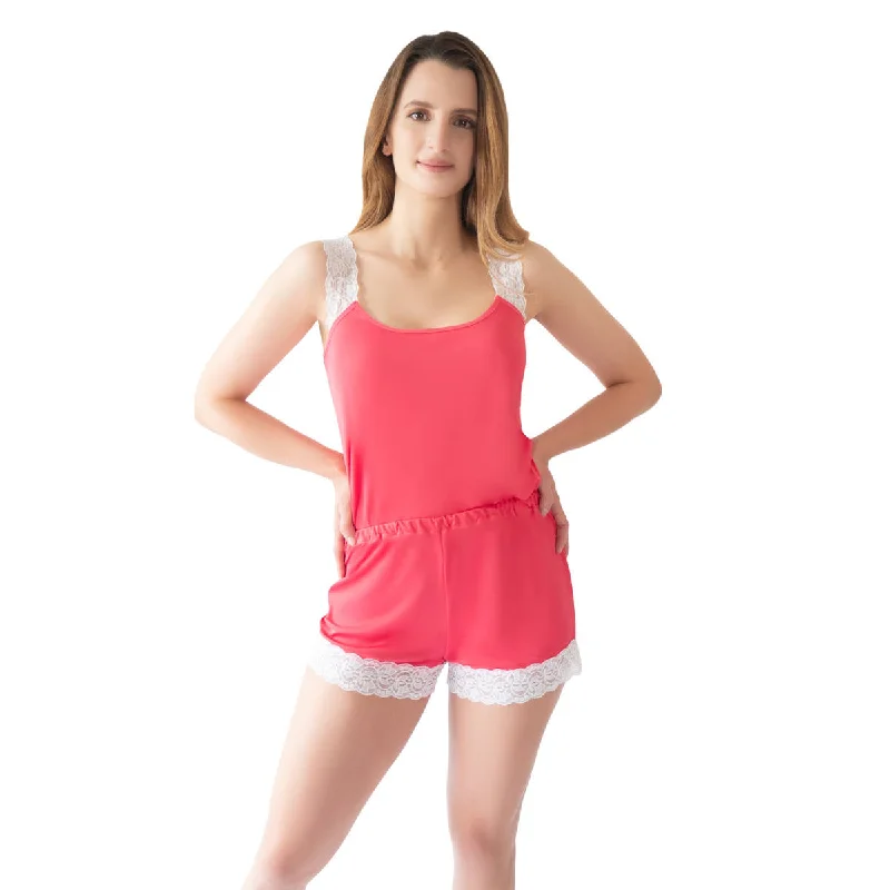 women's pajamas for yoga and meditationPijama mono ideal para estar en casa detalles de encaje | M9021