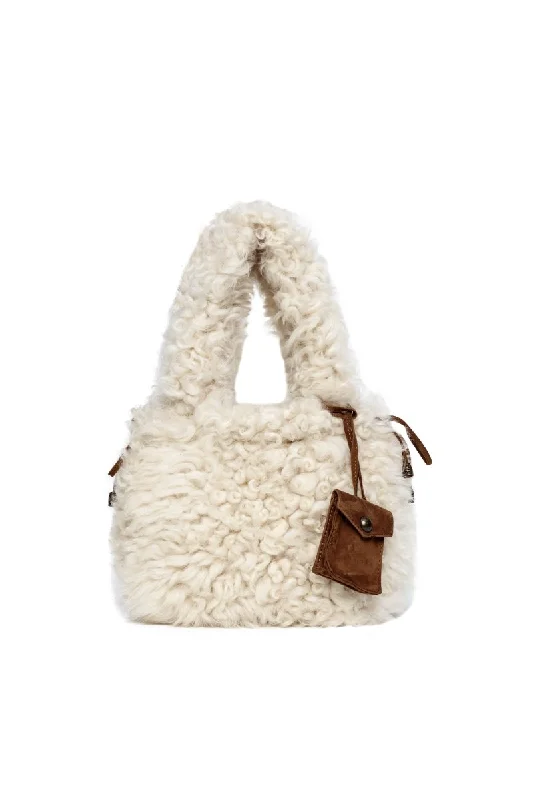 Women's Coats with HoodIleana Women’s Shearling Bag - Ivory