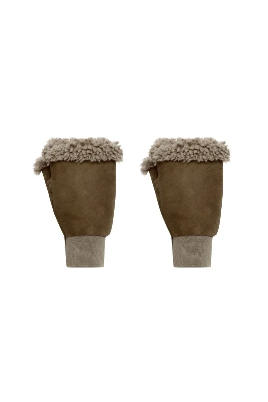 Women's Hooded CoatsGisella Women’s Shearling Gloves - Khaki