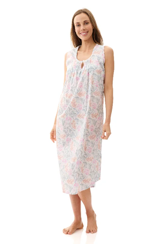 women's pajamas with built-in braGIVONI PIA MID NIGHTIE - 4AC08P