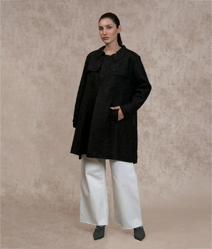 Women's Quilted CoatsFelted Trench Coat