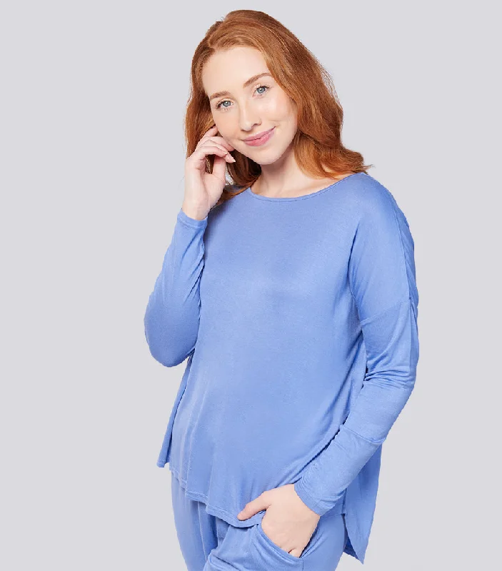 women's pajamas for cold weatherPYJAMA TOP - BATWING SLEEVES