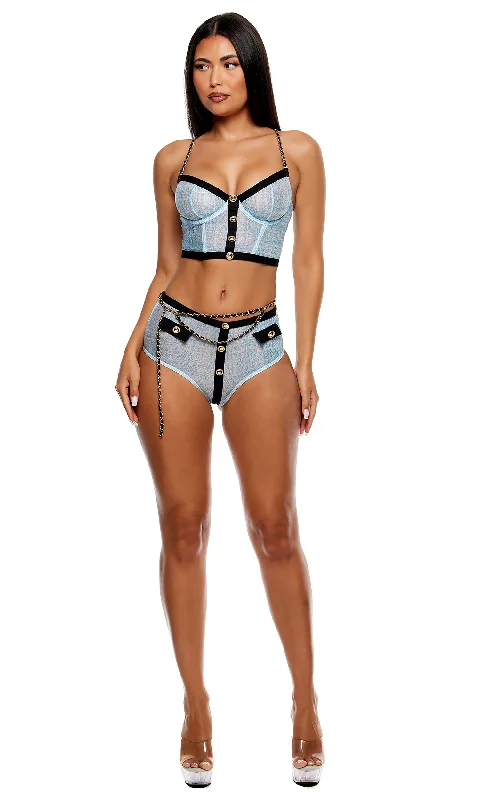 lace overlay braKeep It Classy Mesh Bustier Set