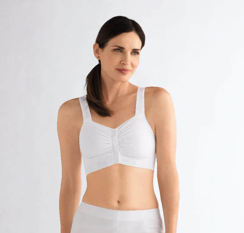 padded plunge sports braAmoena Theraport Post Surgery Bra - White 2161