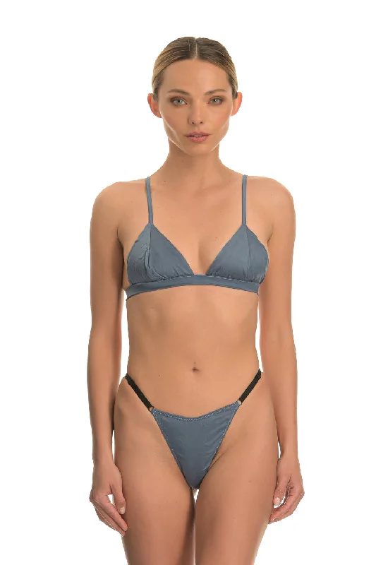 wireless bra for daily wearEMMA - BLUE SATIN LINGERIE SET