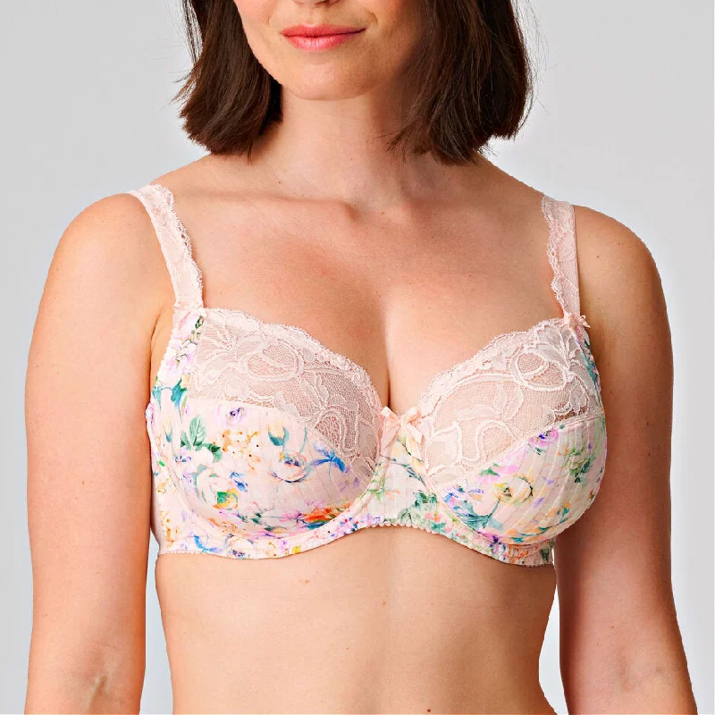 wireless bra with stretch lace for flexibilityMadison Pink Diamond Full Cup Wire Bra