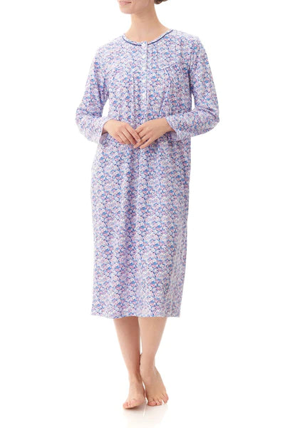 women's pajamas in solid colorsGIVONI KARA ROYAL MID LENGTH NITY 9LP29K