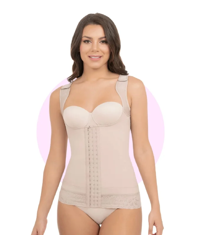 plus-size waist trainer with flexible boning for comfort427 - COMPRESSIVE POSTURE CORRECTOR VEST