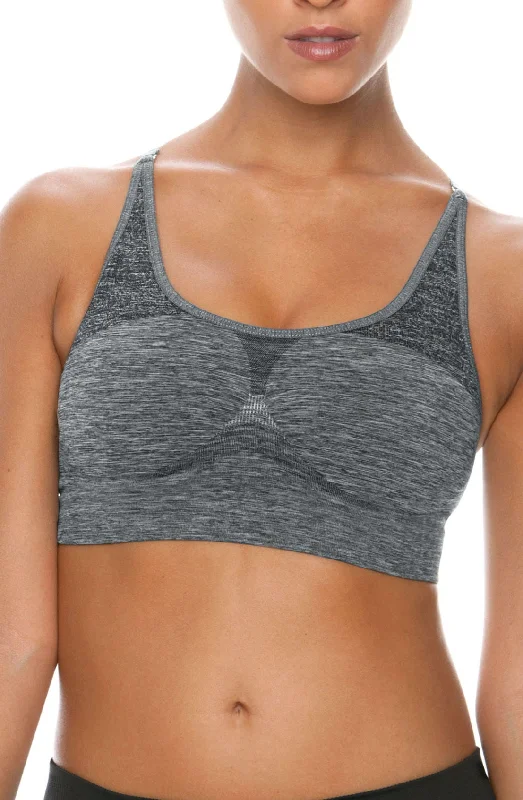 plus-size high-compression shapewearControl Body  Sports Bra Melange/Grey