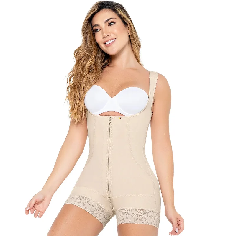 plus-size waist trainer with flexible boning for comfortPostpartum & Daily Use Tummy Control Shapewear Bodysuit Fajas Colombianas MARIAE FPF5530