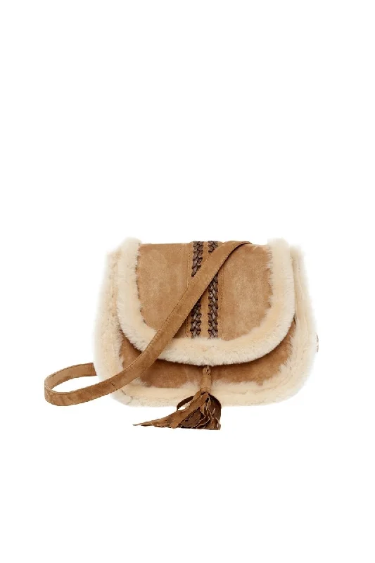 Women's Coats with ButtonsLaura Women’s Shearling Bag - Camel