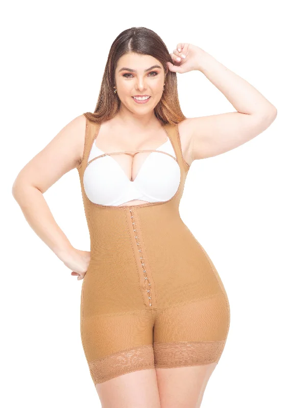 plus-size high-compression shapewear for formal eventsClassic Short Girdle -1606