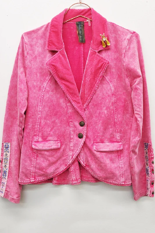 Women's Coats with SleevesRose Pink Jacket by Aratta