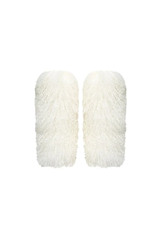 Women's Windbreaker CoatsIglo Women's Tibetan Shearling Leg Warmers - White