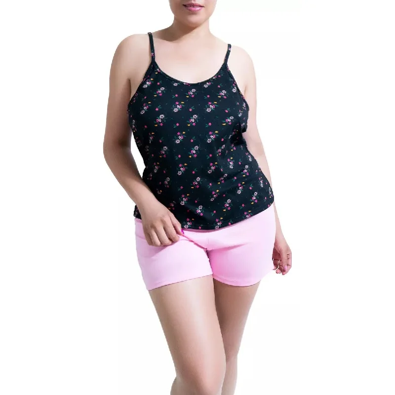 women's pajamas in pastel colorsPijama de verano para mujer camiseta/short cómoda y fresca | M9060