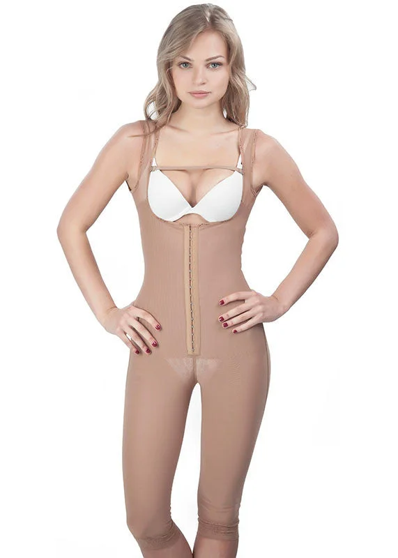 seamless shapewear for sensitive skinClassic Long leg Girdle with Lycra Buttock Covers - 1646