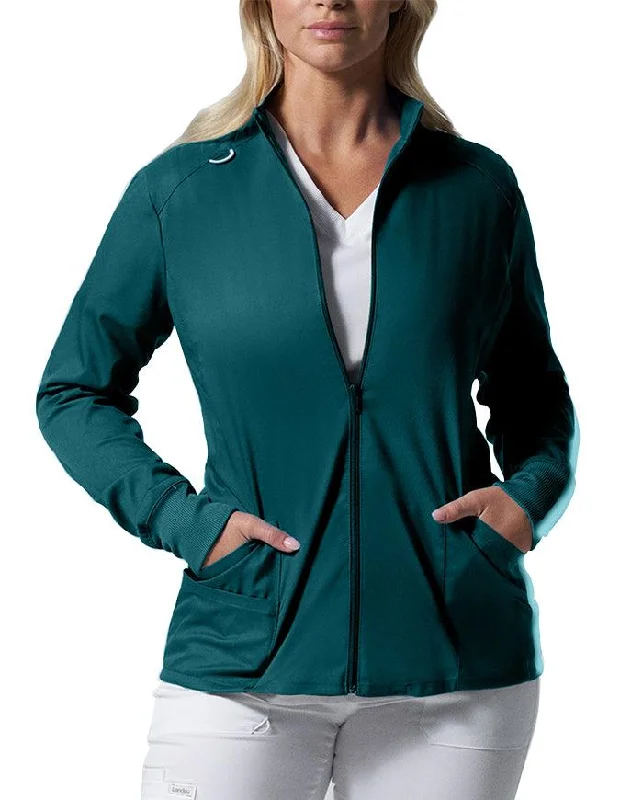 Women's Fur CoatsLandau ProFlex Women's Zip Front Mock Neck Scrub Jacket