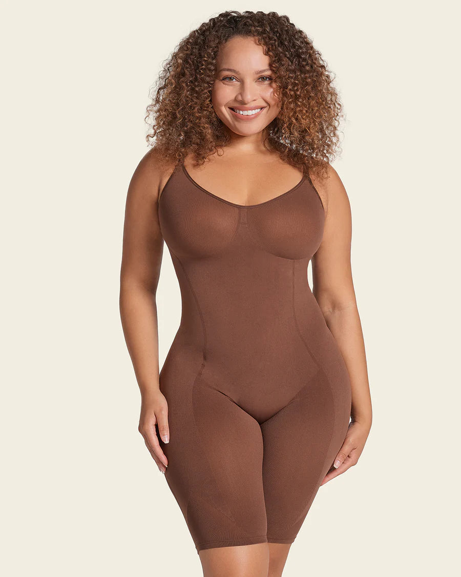 lightweight shapewear for warm weatherFull Coverage Seamless Smoothing Bodysuit