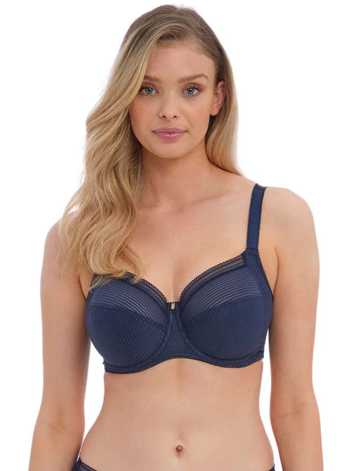 plus-size minimizer bra with smooth cupsFusion Navy Uw Full Cup Side Support Bra