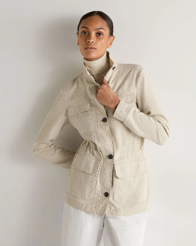 Women's Coats with BeltWomen's Avola Linen Jacket Sand Brown