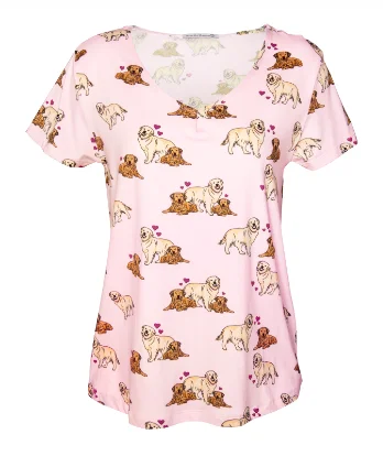 women's pajamas for those who cherish softnessAmanda Blu Puppy Love Pajama Top