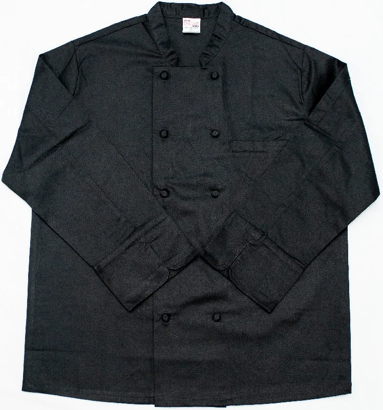 Women's Coats with Fur Trimmed HoodBlack Mesh-Back Chef Coat 4655