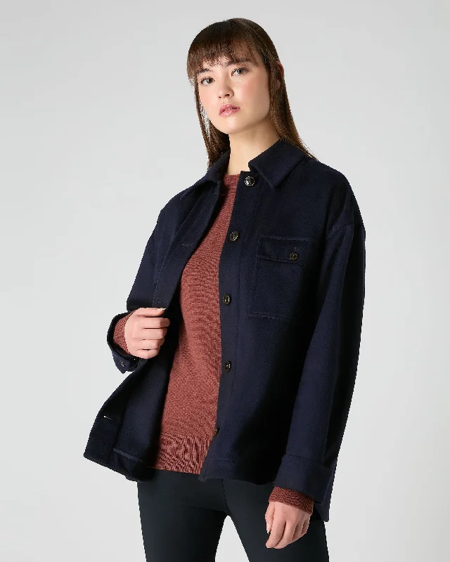 Women's Blazer CoatsWomen's Olivia Overshirt Navy Blue