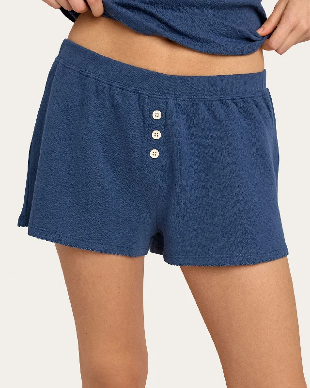 women's pajamas in bold patternsTate Short in Denim