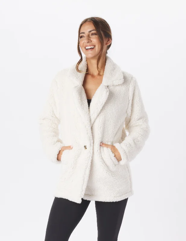 Women's Coats with Fur Trimmed ZipperTorrent Coat: Oatmilk