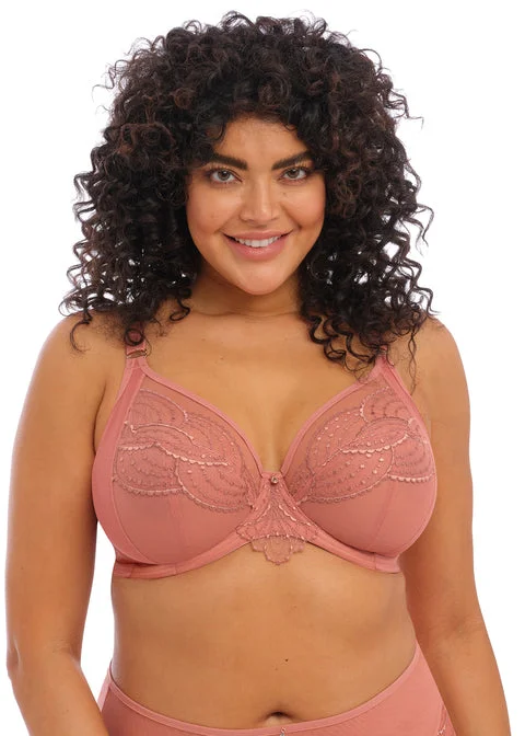 seamless bra with lace detailingPriya Plunge Bra in Rose Gold