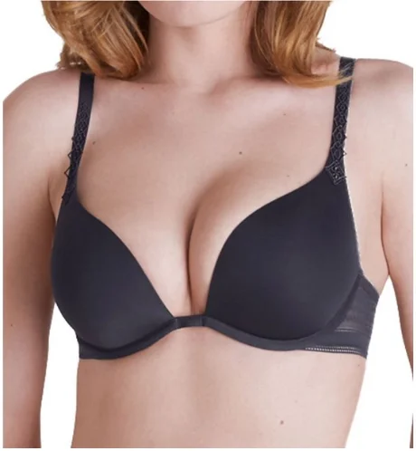 front-closure bra for easy dressingSimone Perele Muse Triangle Plunge Push-Up Bra 12C347