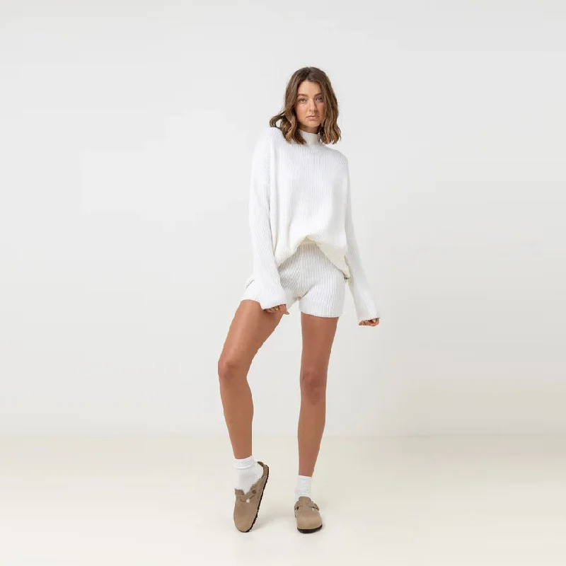 Women's Boat Collar SweatersClassic Knit Jumper (Cream)