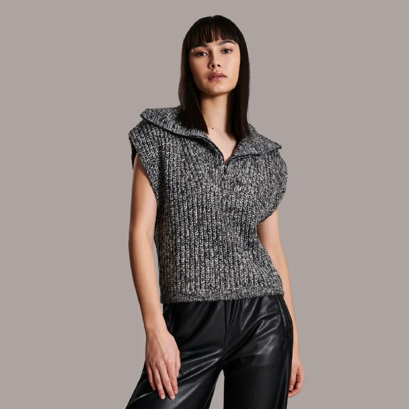 Women's Russian Wool SweatersElise SS Sweater (Licorice Twist)