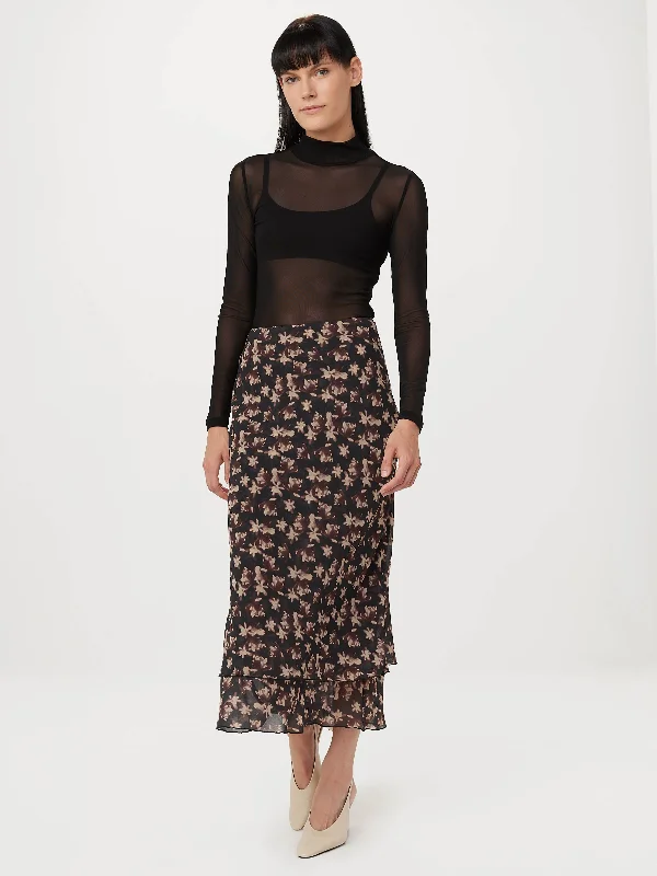 Women's Shawl Collar SweatersThe Layered Maxi Skirt in Black