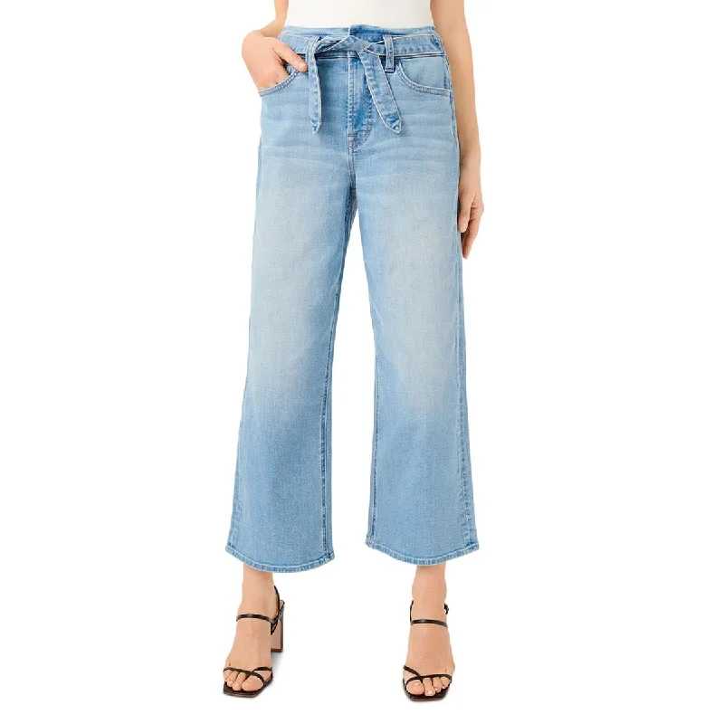 Women's Yoga PantsWomens Belted Denim Wide Leg Jeans