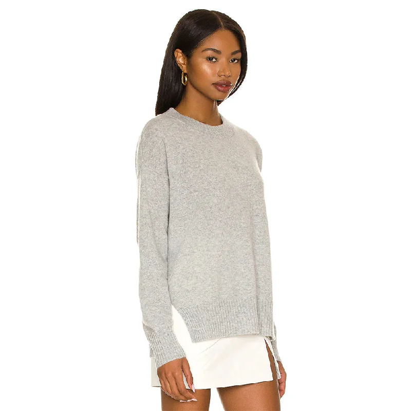 Women's Square Neck SweatersMellisa Cashmere Sweater (Mid Heather Grey)