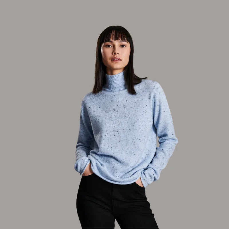 Women's Greek Wool SweatersArielle Turtleneck (Winter Sky)