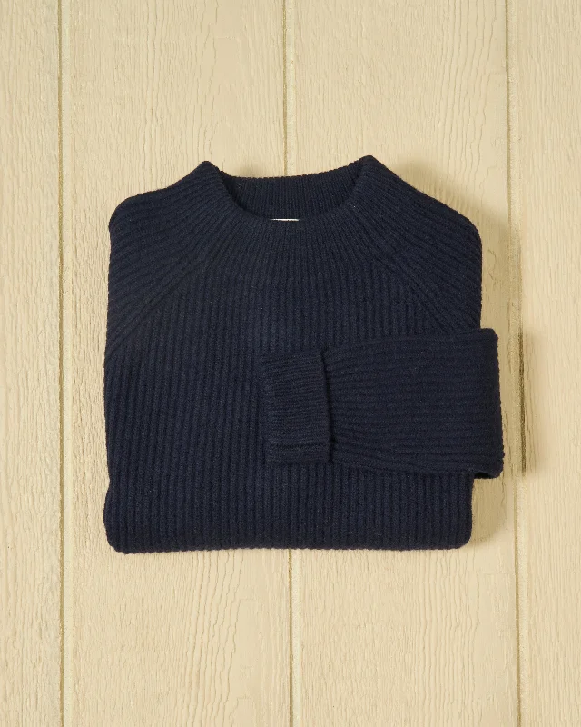 Women's Serbian Wool SweatersHelena Lambswool Sweater in Navy