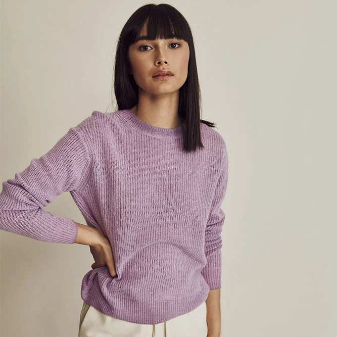 Women's Patterned SweatersAkilah Cashmere Sweater (Wisteria)