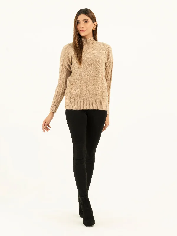 Women's Bosnian Wool SweatersClassic High Neck Sweater