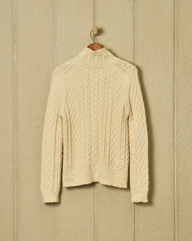 Women's Narrow Collar SweatersStowe Turtleneck Sweater in Egret